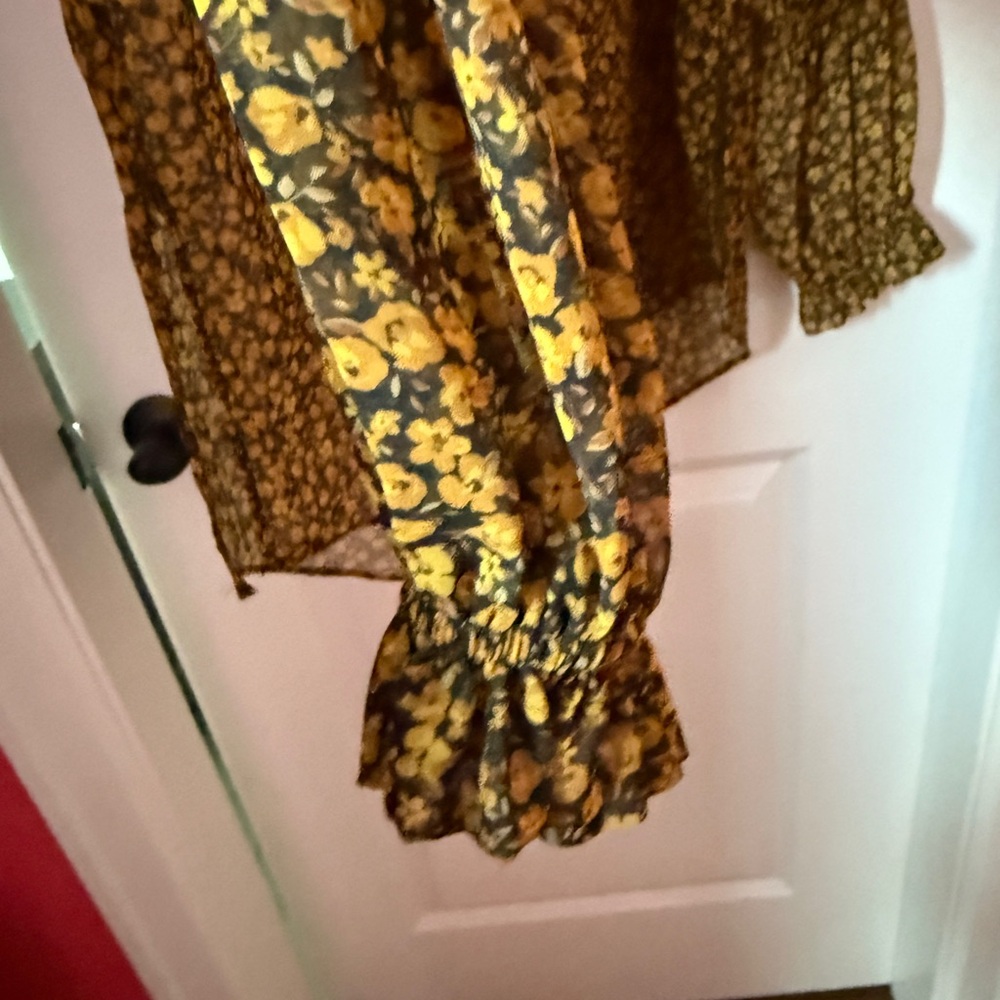 Zara Black and Yellow Floral Shirt - Picture 6 of 8
